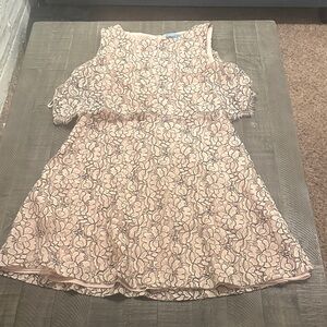ANTONIO MELANI Floral Lace Dress - Pink and Black